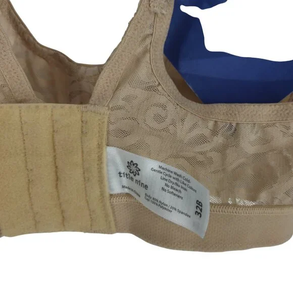 Title Nine Our Own Lace Underwire Bra Underwire Lace Floral Full cups 32B - Picture 13 of 15